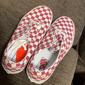 Red checkerboard vans . BRAND NEW !